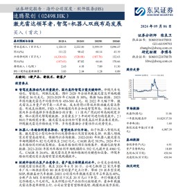 速腾聚创研究报告：激光雷达领军者，智驾+机器人双线布局发展