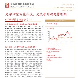 AIAR眼镜行业系列报告（二）：光学方案百花齐放，光波导升级趋势明确