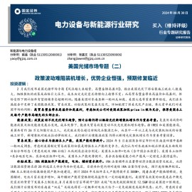 美国光储市场专题报告：政策波动难阻装机增长，优势企业恒强，预期修复临近