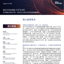 知行汽车科技公司研究：自动驾驶出海先行者，业务优化与海外扩张实现高质量增长