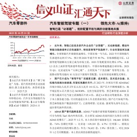 汽车智能驾驶行业专题报告：智驾已是“必答题”，低阶配置平权与高阶功能落地共振