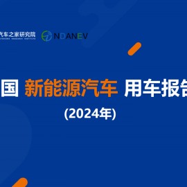 中国新能源汽车行业用车报告（2024年）