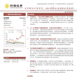 水晶光电研究报告：光学解决方案专家，AR+车载打造全新成长曲线