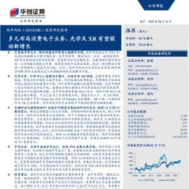 瑞声科技研究报告：多元布局消费电子业务，光学及XR有望驱动新增长