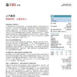 上汽集团研究报告：困境反转，上调至买入