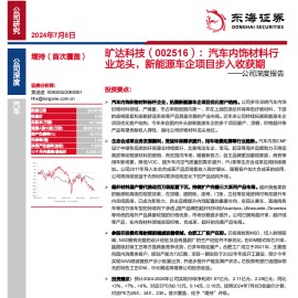旷达科技研究报告：汽车内饰材料龙头，新能源车企项目步入收获期