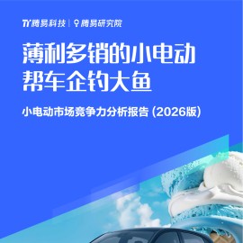 薄利多销的小电动帮车企钓大鱼：小电动市场竞争力分析报告（2026版）