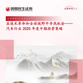 汽车行业2025年度中期投资策略：在技术革命和全球视野中寻找机会