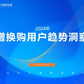 2024年增换购新车用户需求洞察报告