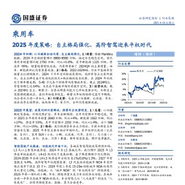 乘用车行业2025年度策略：自主格局强化，高阶智驾迎来平权时代