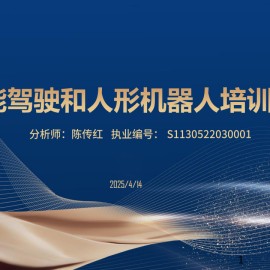智能驾驶和人形机器人行业培训专题