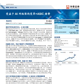 博通公司研究：受益于AI网络架构变革+ASIC趋势