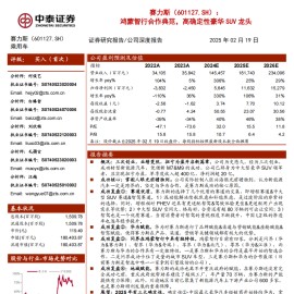 赛力斯研究报告：鸿蒙智行合作典范，高确定性豪华SUV龙头