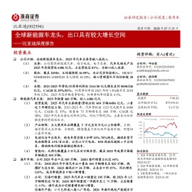 比亚迪-002594-深度报告：全球新能源车龙头，出口具有较大增长空间