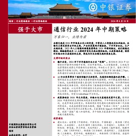 通信行业2024年中期策略：万象归一，业绩为君
