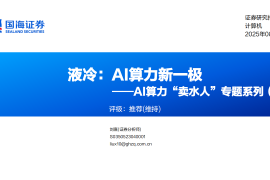 AI算力“卖水人”专题报告：液冷，AI算力新一极
