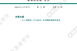 2025人工智能体（AI Agent）应用现状挑战及建议研究报告