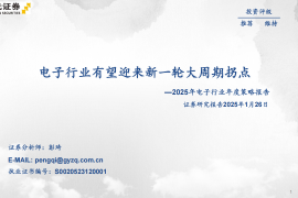 2025年电子行业年度策略报告：电子行业有望迎来新一轮大周期拐点