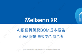 wellsenn AI眼镜拆解及BOM成本报告：小米AI眼镜-电致变色