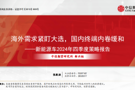 新能源车2024年四季度策略报告：海外需求紧盯大选，国内终端内卷缓和