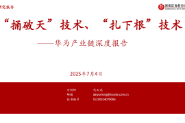 华为产业链深度报告：“捅破天”技术、“扎下根”技术