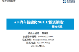 AI+汽车智能化2024H2投资策略：曙光将现