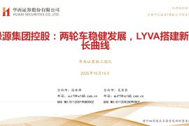 绿源集团控股研究报告：两轮车稳健发展，LYVA搭建新增长曲线