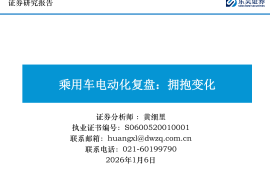 乘用车行业电动化复盘：拥抱变化
