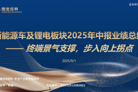 新能源车及锂电板块2025年中报业绩总结：终端景气支撑，步入向上拐点