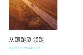 从跟跑到领跑—中国汽车产业跨越式升级