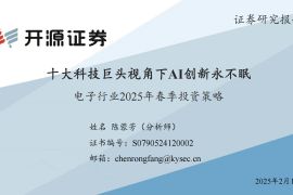 电子行业2025年春季投资策略：十大科技巨头视角下AI创新永不眠