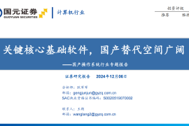 国产操作系统行业专题报告：关键核心基础软件，国产替代空间广阔