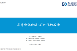 具身智能数据行业分析报告：AI时代的石油