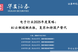 电子行业2025年度策略：AI云侧端侧共振，复苏加持国产替代