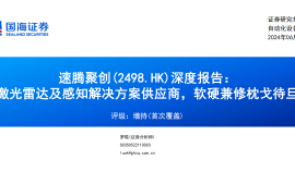 速腾聚创研究报告：激光雷达及感知解决方案供应商，软硬兼修枕戈待旦