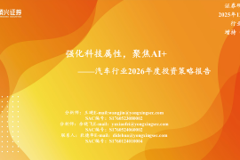 汽车行业2026年度投资策略报告：强化科技属性，聚焦AI+