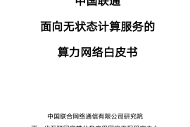 2025年中国联通面向无状态计算服务的算力网络白皮书-中国联通