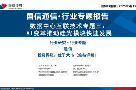硅光模块行业分析：AI变革推动硅光模块快速发展