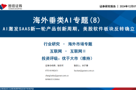 海外垂类AI专题报告：AI激发SaaS新一轮产品创新周期，美股软件板块反转确立