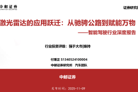 智能驾驶行业深度报告：激光雷达的应用跃迁，从驰骋公路到赋能万物