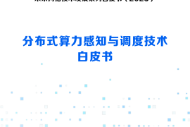 未来网络发展大会：2025分布式算力感知与调度技术白皮书