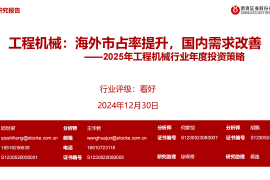 2025年工程机械行业年度投资策略：工程机械，海外市占率提升，国内需求改善