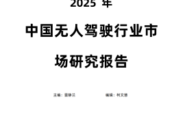 硕远咨询：2025年中国无人驾驶行业市场研究报告