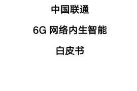 中国联通6G内生智能白皮书