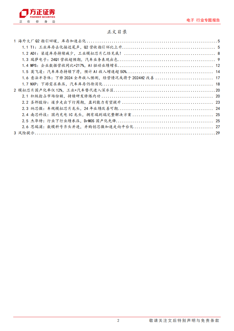 模拟芯片行业专题报告：模拟芯片库存拐点已至，AI拉动电源相关需求,模拟芯片,人工智能,第2张