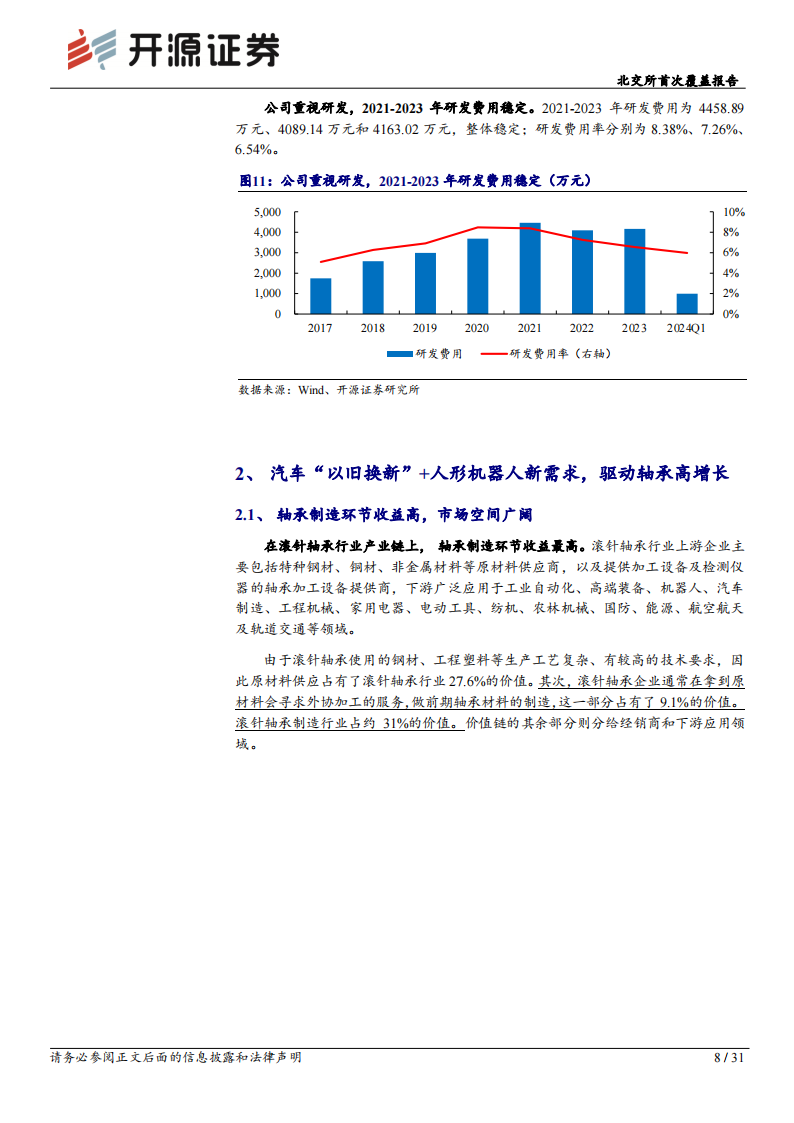 苏轴股份研究报告：滚针轴承细分龙头，汽车轴承技术领先+机器人打开新成长空间,苏轴股份,滚针轴承,汽车,机器人,第8张