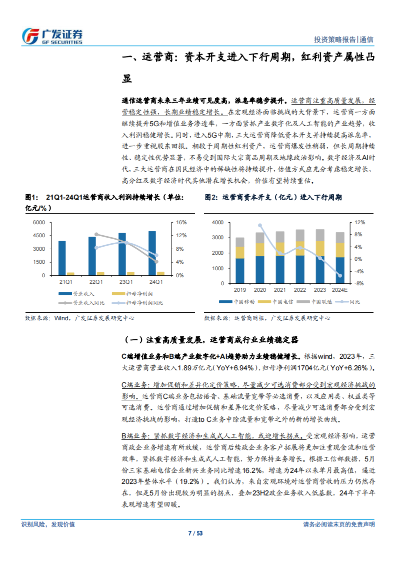 通信行业2024年中期策略：坚持看多AI+红利两大方向，关注低位板块基本面复苏,通信,人工智能,第7张