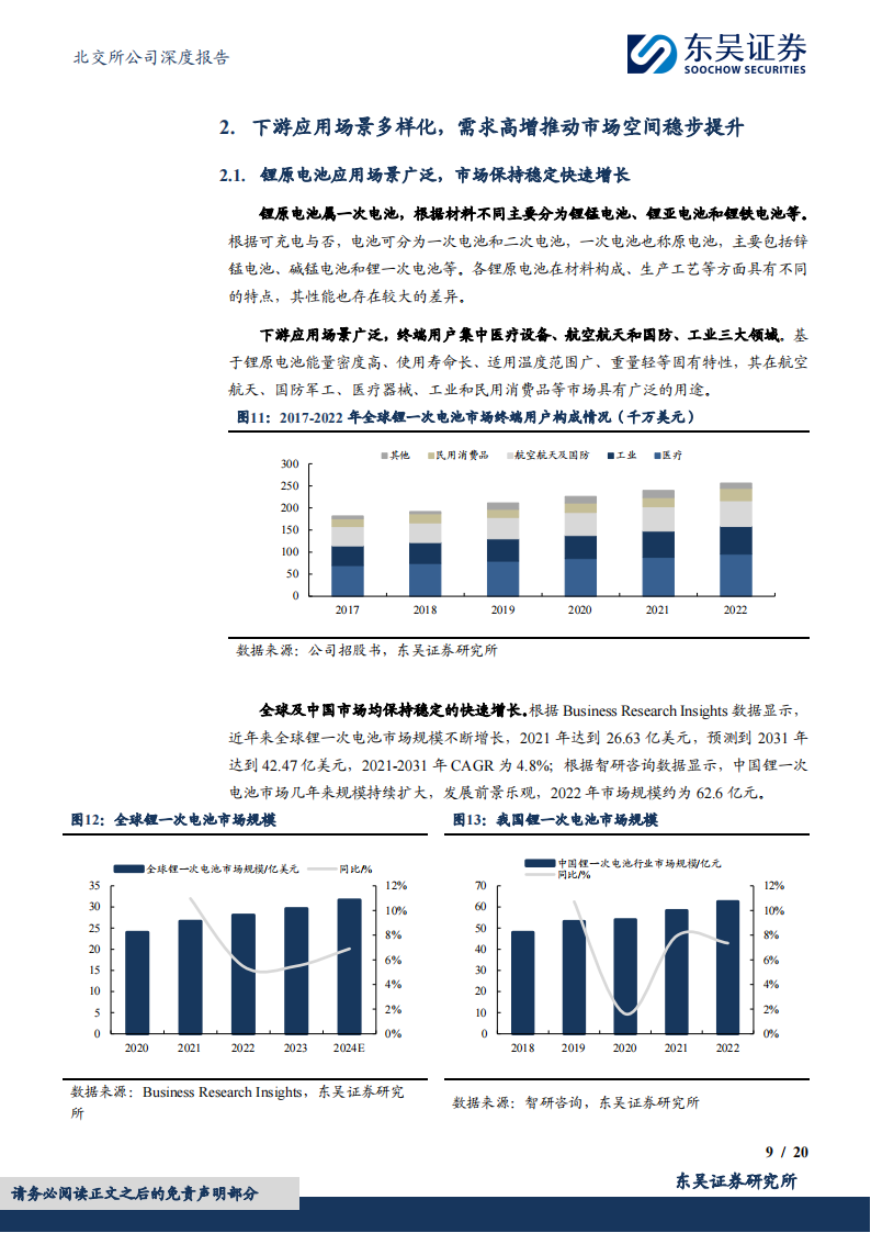 德瑞锂电研究报告：锂一次电池先行者，扩产顺应市场高需求,德瑞锂电,新能源,第9张