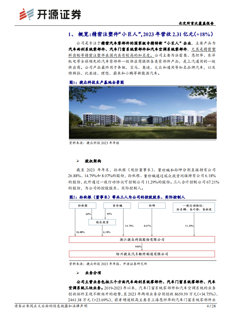 捷众科技研究报告：汽车精密注塑件“小巨人”，顺应新能源车轻量化趋势推进产能及渠道布局,捷众科技,汽车,精密注塑件,新能源汽车,第4张