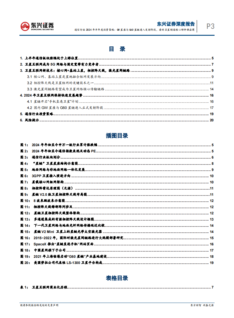 通信行业2024年半年度投资策略：GW星座与G60星链进入发射阶段，看好卫星制造核心部件供应商,通信,GW星座,G60星链,卫星制造,供应商,卫星通信,通信,GW星座,G60星链,卫星制造,供应商,卫星通信,第3张